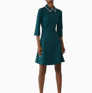 Kate Spade Embellished Collar Ponte Dress